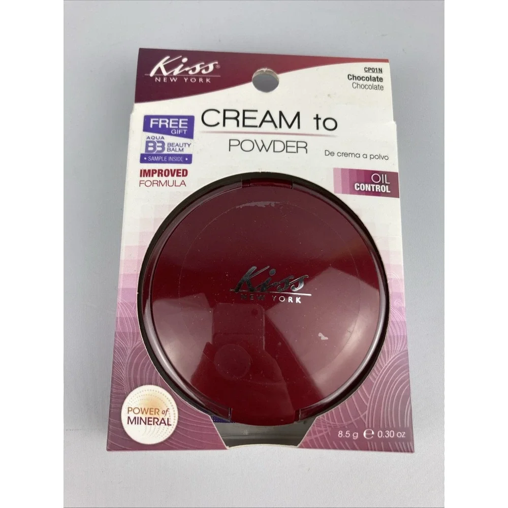 Kiss Cream to Powder Foundation Oil Control CP01N Chocolate *Discontinued*